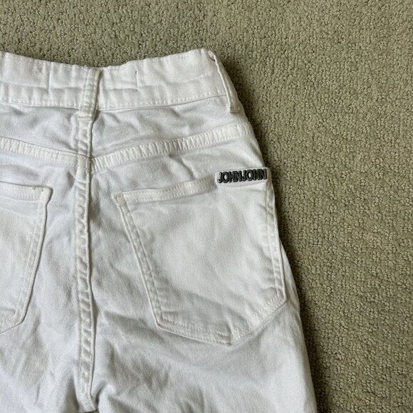 John John Womens White Skinny Jeans Tight Pants High Waist Brazil Petite Size 22 - Picture 7 of 10